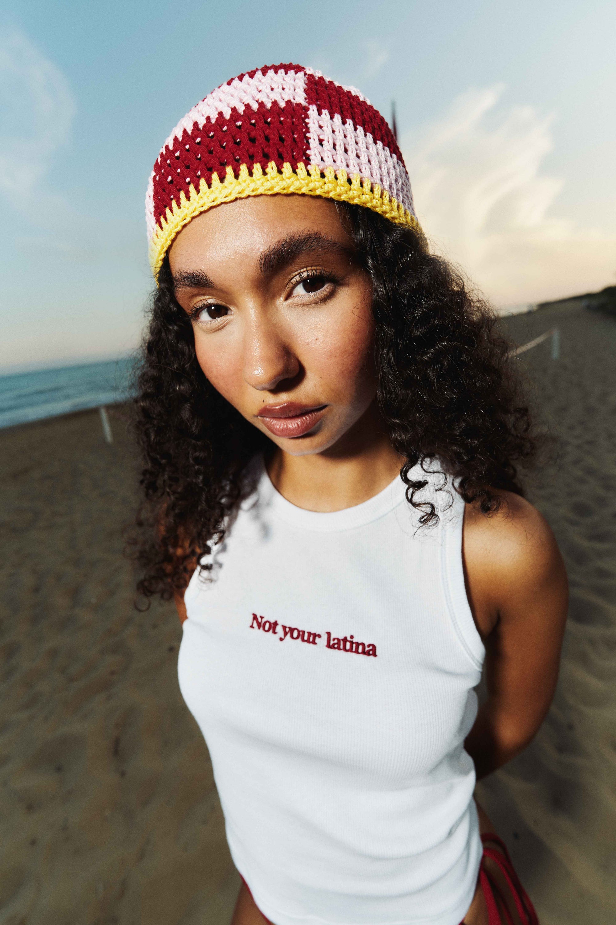 Carioca Crochet Pink Beanie