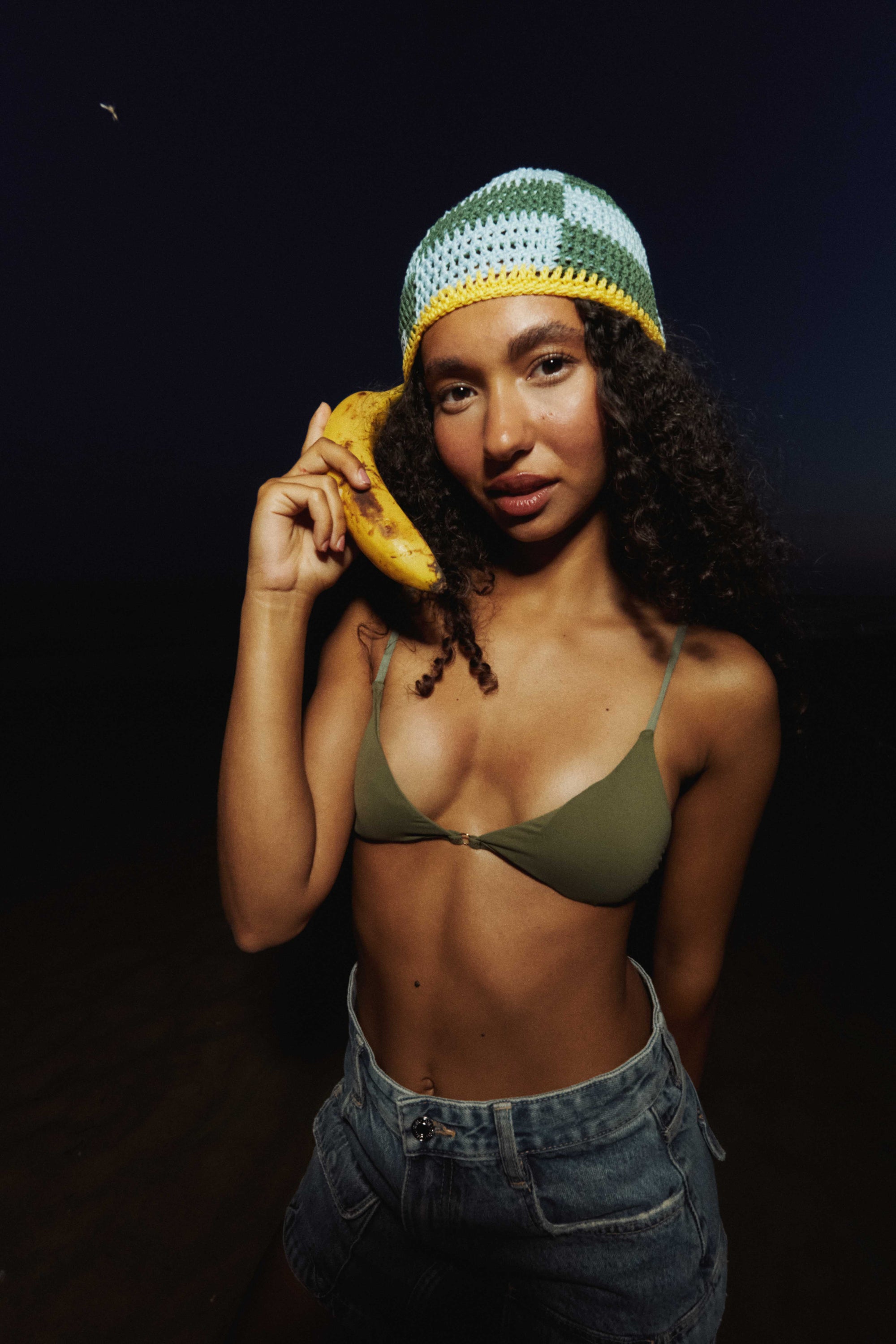 Carioca Crochet Blue Beanie