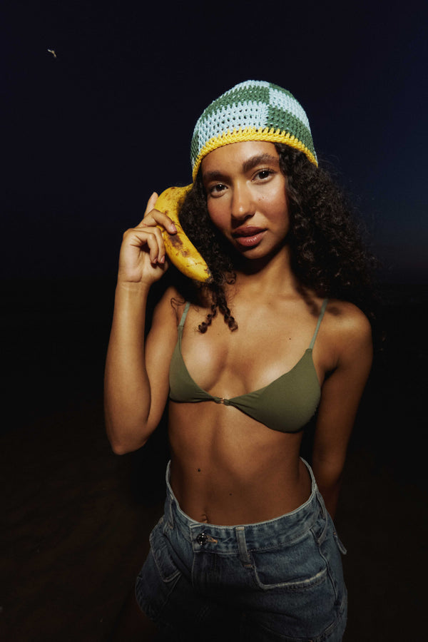 Carioca Crochet Blue Beanie