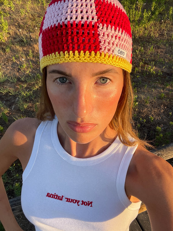 Carioca Crochet Pink Beanie